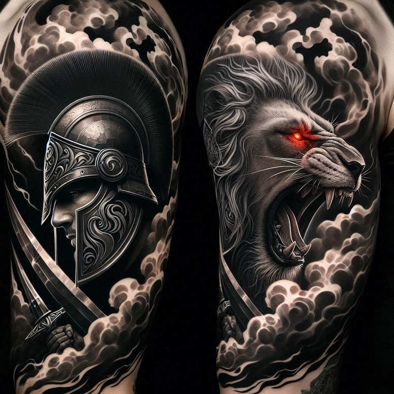knight-knightly-motif-realism-realistic-for-lower-arm – tattoo design ideas free ai generated – Gallery: warriors-inkby-ai