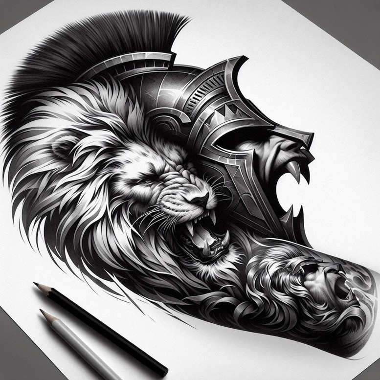 warrior-courage-symbol-for-men-neotraditional-bold-highlights-for-inner-arm – tattoo design ideas free ai generated – Gallery: warriors-inkby-ai