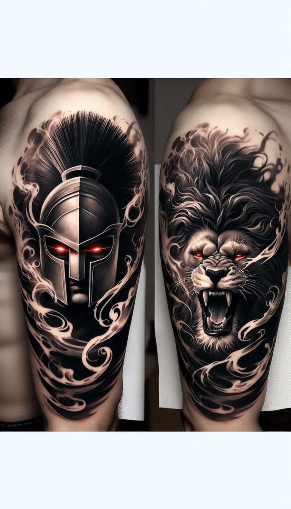 knights-realism-ink-precision-for-outer-arm – tattoo design ideas free ai generated – Gallery: warriors-inkby-ai