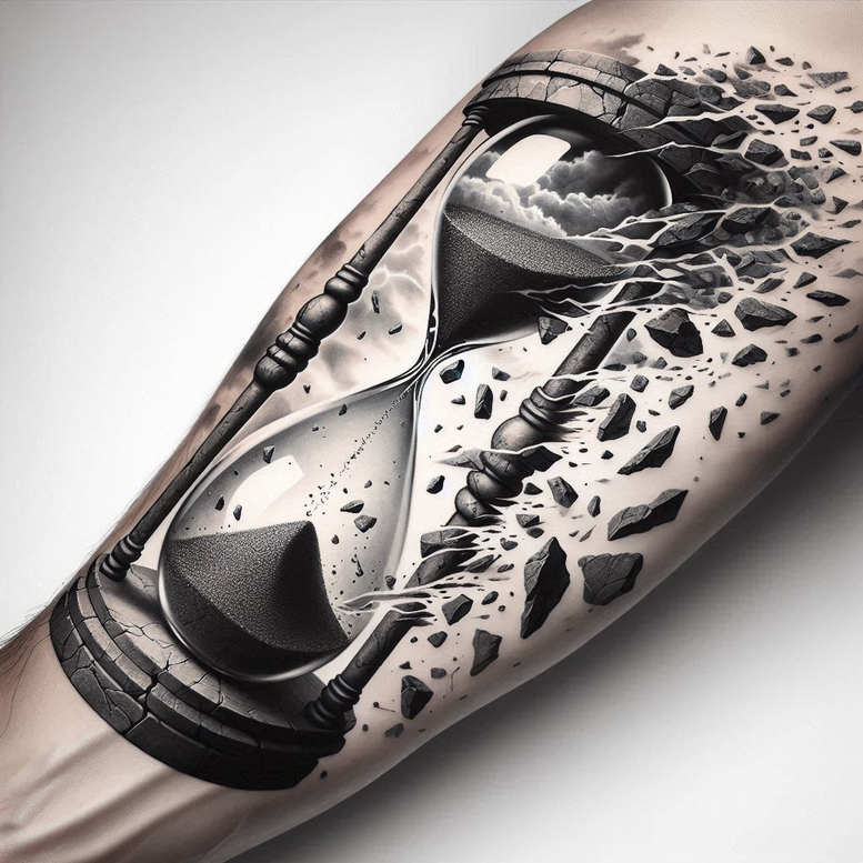 passage-of-time-neotraditional-rich-blacks-for-stomach – tattoo design ideas free ai generated – Gallery: watches-hourglass-inkby-ai