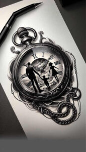 watches-hourglass tattoo design ideas smooth complexion antique measure perseverance and power