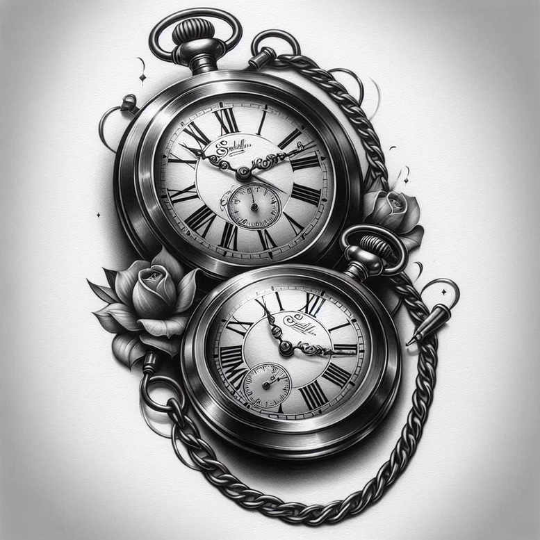 watches-hourglass tattoo design ideas vivid detail passing time for behind ear