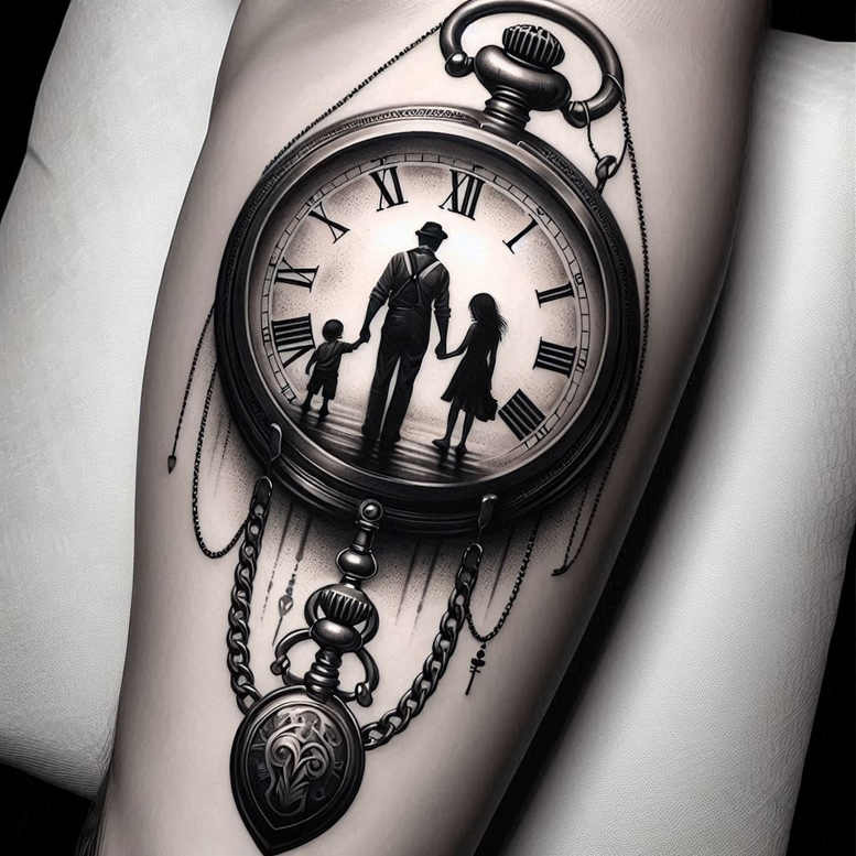 watches-hourglass tattoo design ideas contoured forms time echo for collarbone
