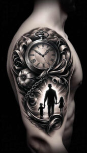 watches-hourglass tattoo design ideas Surrealism hallucinogenic timelessness stands for determination