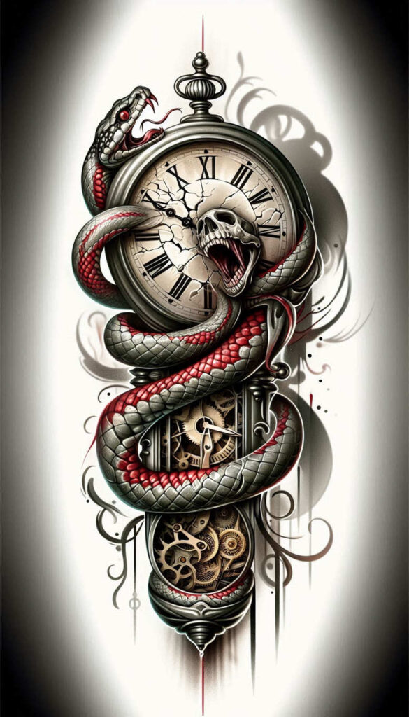 watches-hourglass tattoo design ideas detailed linework visual countdown for toe