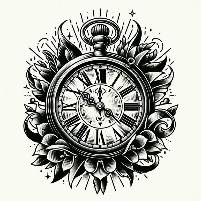 time-journey-symbol-realism-soft-highlights-for-neck – tattoo design ideas free ai generated – Gallery: watches-hourglass-inkby-ai