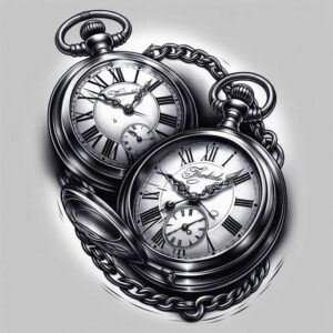 time-mystery-motif-neotraditional-clean-fill-for-sternum – tattoo design ideas free ai generated – Gallery: watches-hourglass-inkby-ai