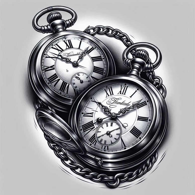 time-mystery-motif-neotraditional-clean-fill-for-sternum – tattoo design ideas free ai generated – Gallery: watches-hourglass-inkby-ai