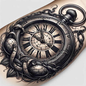 time-hope-symbol-surrealism-distorted-reality-for-forearm – tattoo design ideas free ai generated – Gallery: watches-hourglass-inkby-ai