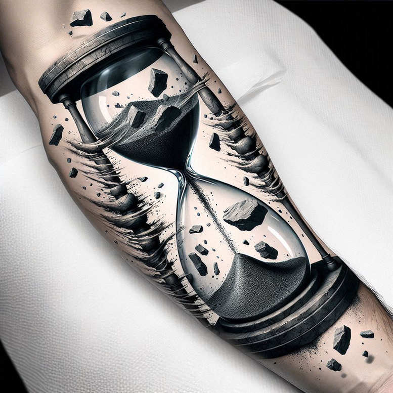 moment-neotraditional-modern-classic-for-behind-ear – tattoo design ideas free ai generated – Gallery: watches-hourglass-inkby-ai