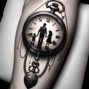 time-neotraditional-strong-contrast-for-foot – tattoo design ideas free ai generated – Gallery: watches-hourglass-inkby-ai