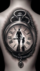 time-mystery-motif-realism-tattoo-reflection-for-side-torso – tattoo design ideas free ai generated – Gallery: watches-hourglass-inkby-ai