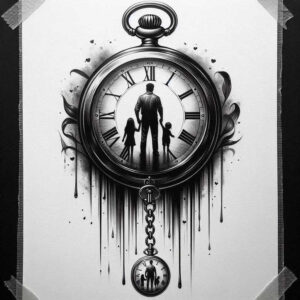 time-tattoo-neotraditional-refined-lines-for-shin – tattoo design ideas free ai generated – Gallery: watches-hourglass-inkby-ai