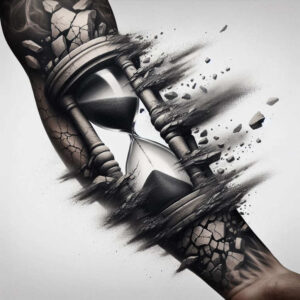 time-transformation-symbol-realism-light-and-shadow-play-for-side – tattoo design ideas free ai generated – Gallery: watches-hourglass-inkby-ai