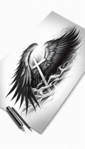 spirituality-symbol-wings-tattoo – tattoo design ideas free ai generated – neotraditional-dynamic-color – for-inner-arm – Gallery: wings-inkby-ai