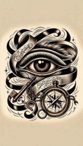 abstract-wolf-tattoo – tattoo design ideas free ai generated – neotraditional-rich-blacks – for-lower-chest – Gallery: wolves-inkby-ai
