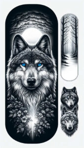 battle-motif-wolf-tattoo – tattoo design ideas free ai generated – realism-clean-lines – for-wrist – Gallery: wolves-inkby-ai
