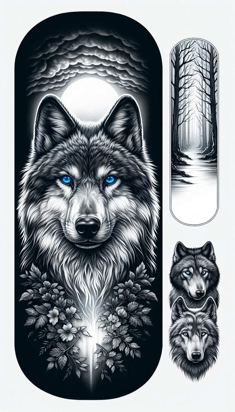 wolves tattoo design ideas refined color palette spirit of the wild symbol of courage