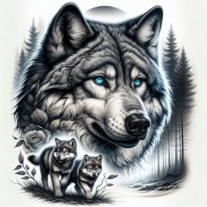 wolves tattoo design ideas Surrealism fantasy-inspired wild soul for outer arm