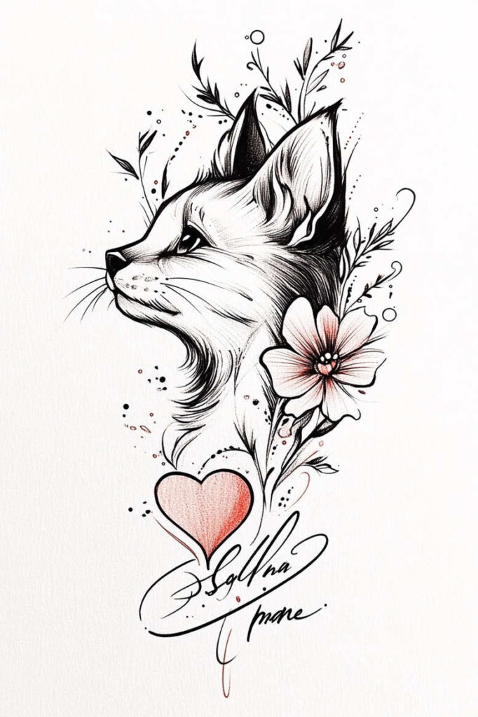 Zwierzęta domowe - Free tattoo design ideas ai genereted - inkby.ai