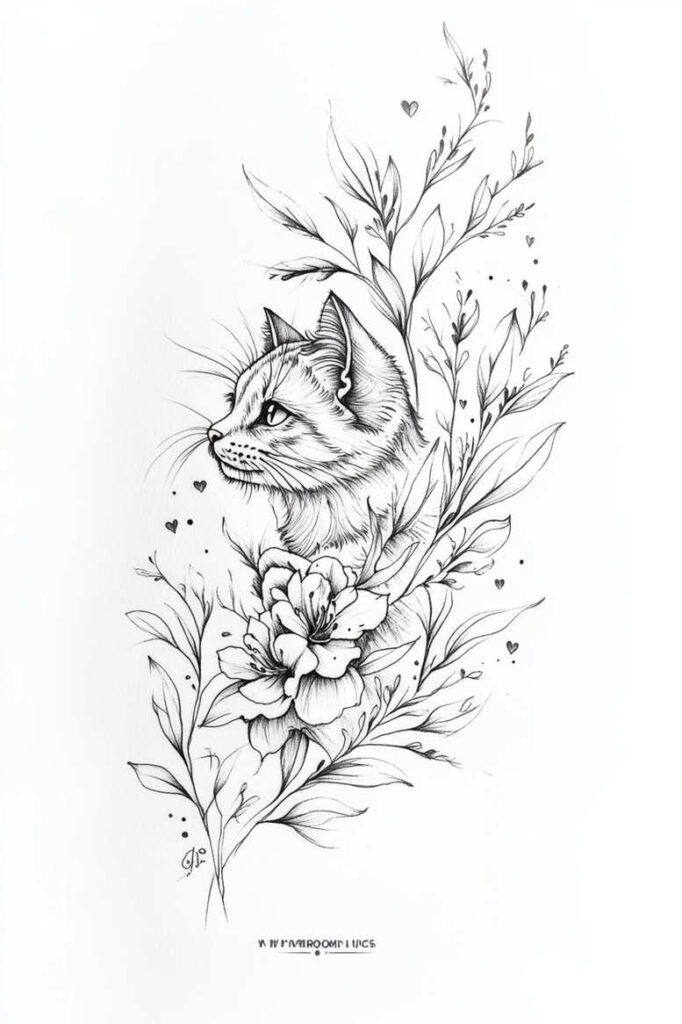 Zwierzęta domowe - Free tattoo design ideas ai genereted - inkby.ai