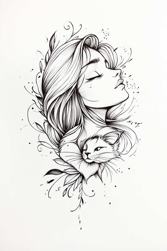 Zwierzęta domowe - Free tattoo design ideas ai genereted - inkby.ai