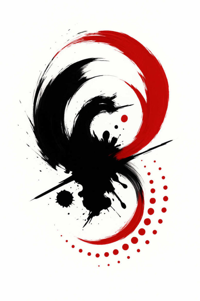 negative-space-organic-background-spokes – tattoo design ideas free ai generated – Gallery: backgrounds-inkby-ai