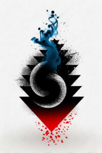 backgrounds-tattoo-designs-ideas-ai-generated--decorative-ring-parallel-lines-for-upper-back
