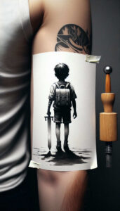 artistic-silhouette-clean-background-gentle – tattoo design ideas free ai generated – Gallery: characters-inkby-ai