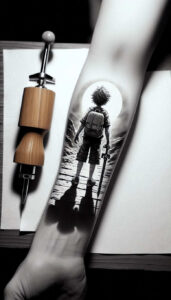 female-figure-smooth-blackwork-punctual – tattoo design ideas free ai generated – Gallery: characters-inkby-ai