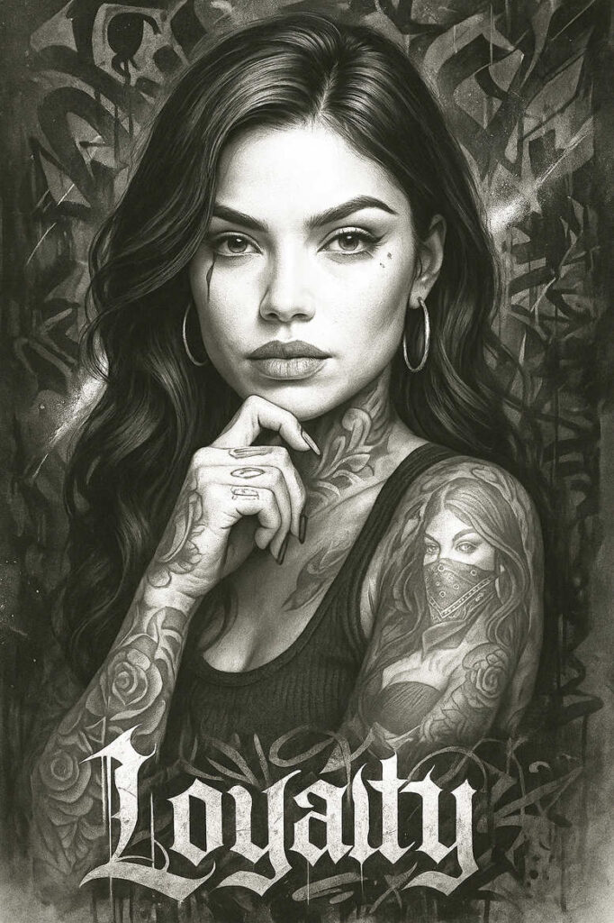 gangster-tattoo-digital-realism-for-lower-arm – tattoo design ideas free ai generated – Gallery: chicano-inkby-ai