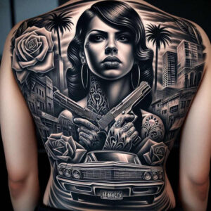 chicano tattoo design ideas dream motifs cultural symbolism for upper thigh