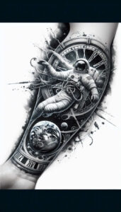 solar-system – tattoo design ideas free ai generated – realism-true-rendering – for-back-shoulder – Gallery: cosmos-inkby-ai