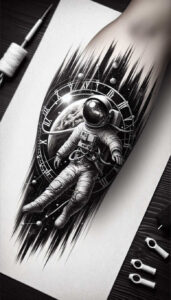 star-cluster – tattoo design ideas free ai generated – surrealism-whimsical – for-shoulder – Gallery: cosmos-inkby-ai