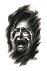 crowned-face – tattoo design ideas free ai generated – surrealism-illusionary – for-hand – Gallery: faces-inkby-ai