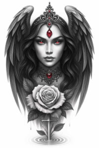 floral-face – tattoo design ideas free ai generated – surrealism-symbolic – for-sternum – Gallery: faces-inkby-ai