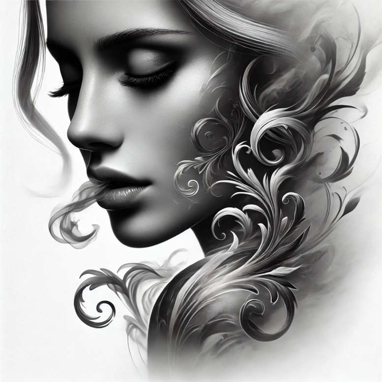 faces tattoo design ideas displaced objects soft shading endurance and power