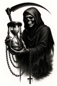soul-reaper – tattoo design ideas free ai generated – mirror-image – for-side – Gallery: grim-reaper-inkby-ai
