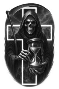 spirit-of-darkness – tattoo design ideas free ai generated – wraith – for-upper-arm – Gallery: grim-reaper-inkby-ai