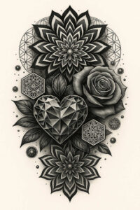 circular-pattern – tattoo design ideas free ai generated – infinity-motif – for-stomach – Gallery: mandalas-and-similar-inkby-ai