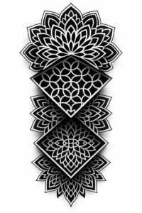fine-line – tattoo design ideas free ai generated – balance – for-upper-back – Gallery: mandalas-and-similar-inkby-ai