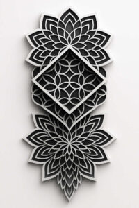 mandala-border – tattoo design ideas free ai generated – zen – for-wrist-side – Gallery: mandalas-and-similar-inkby-ai