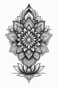 ornamental-swirl – tattoo design ideas free ai generated – hypnotic – for-toe – Gallery: mandalas-and-similar-inkby-ai