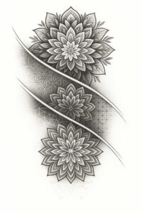 sacred-geometry – tattoo design ideas free ai generated – geometric-lace – for-back-shoulder – Gallery: mandalas-and-similar-inkby-ai