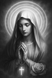 mary-as-guide – tattoo design ideas free ai generated – photorealistic-drawing – for-outer-arm – Gallery: mary-inkby-ai