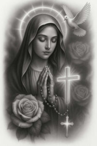 mary-mother-symbol – tattoo design ideas free ai generated – high-fidelity – for-hip – Gallery: mary-inkby-ai