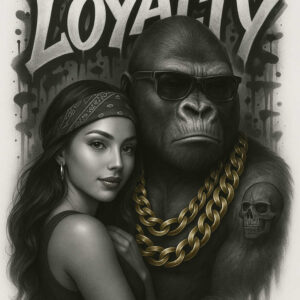 monkey-neotraditional-artistic-contrast-for-biceps – tattoo design ideas free ai generated – Gallery: monkeys-inkby-ai