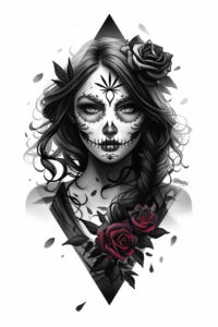 gothic-motif-tattoo-abandoned-neotraditional-rich-shading – tattoo design ideas free ai generated – Gallery: muerta-inkby-ai