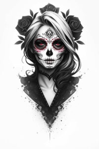 death-motif-tattoo-gothic-realism-cgi-realism – tattoo design ideas free ai generated – Gallery: muerta-inkby-ai