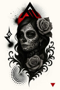 death-and-rebirth-tattoo-despair-neotraditional-artistic-contrast – tattoo design ideas free ai generated – Gallery: muerta-inkby-ai